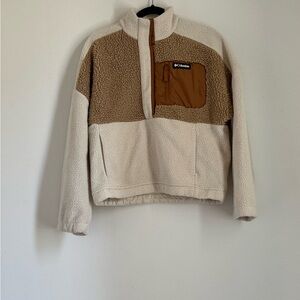 Columbia Sherpa Fleece in Cream and Tan